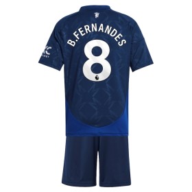 Manchester United B. Fernandes 8 Børn Udebanesæt 2024-25 Kortærmet(+ Korte bukser)